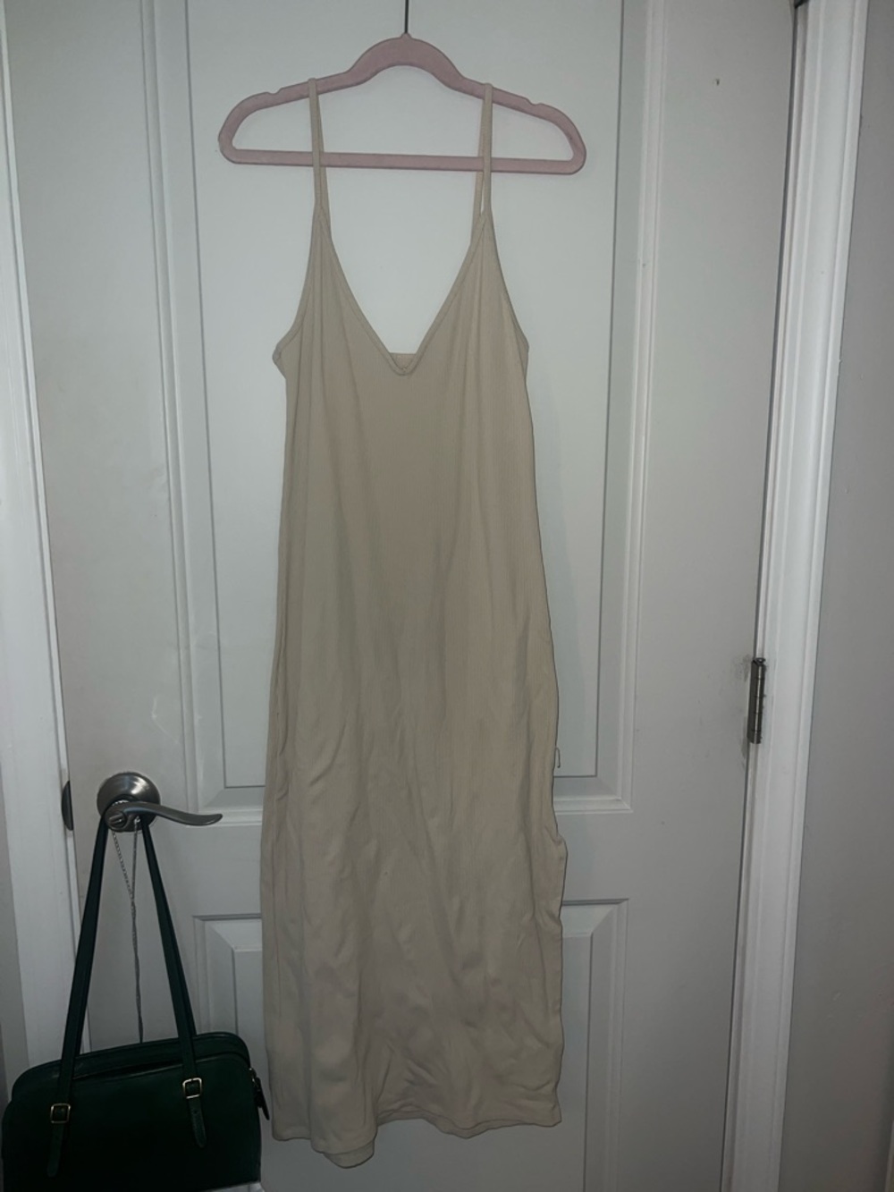 Abercrombie & Fitch Cream Ribbed Dress